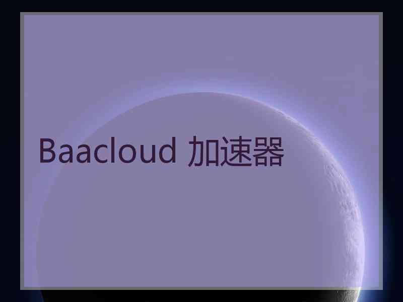 Baacloud 加速器