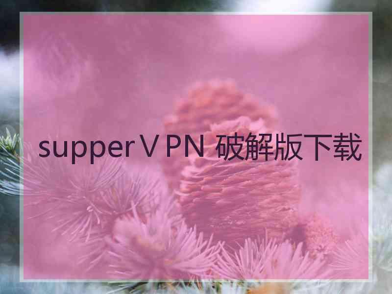 supperⅤPN 破解版下载