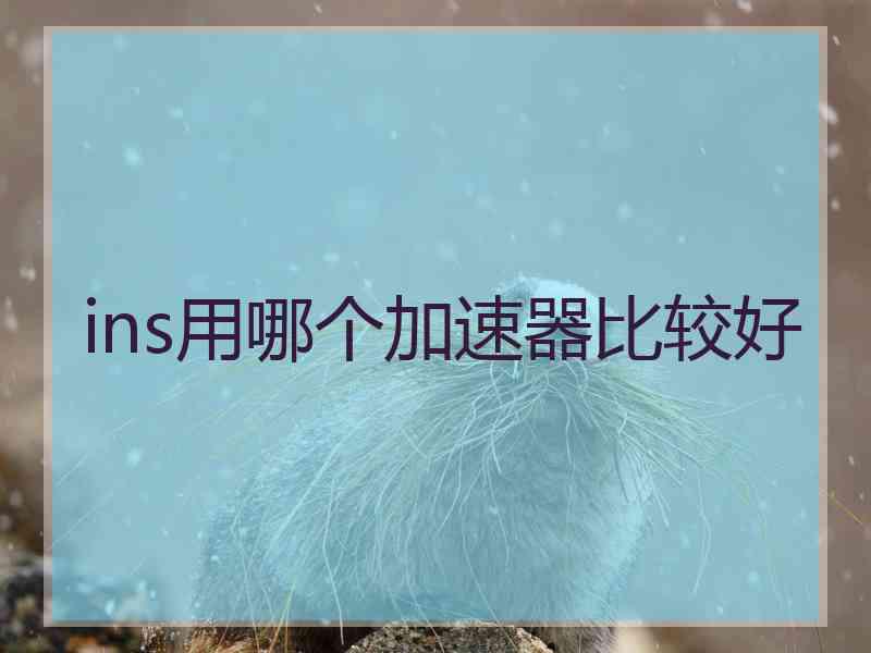 ins用哪个加速器比较好