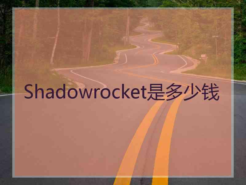 Shadowrocket是多少钱