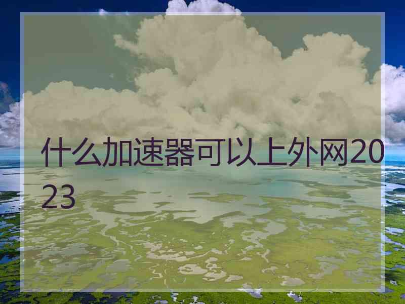 什么加速器可以上外网2023