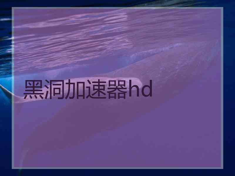 黑洞加速器hd