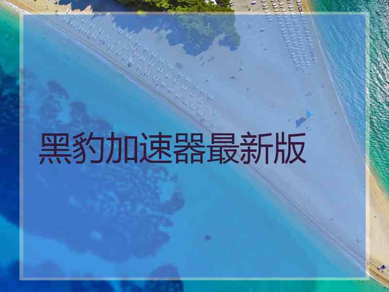 黑豹加速器最新版