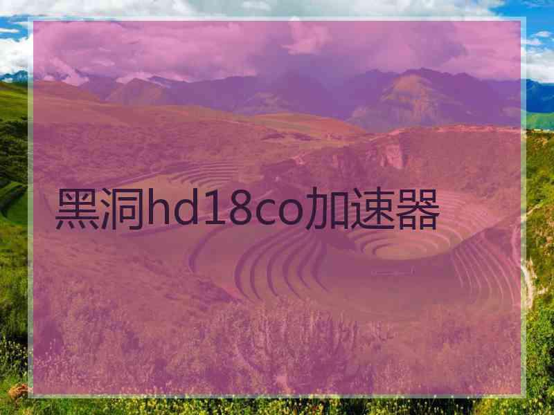 黑洞hd18co加速器