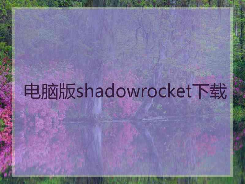 电脑版shadowrocket下载