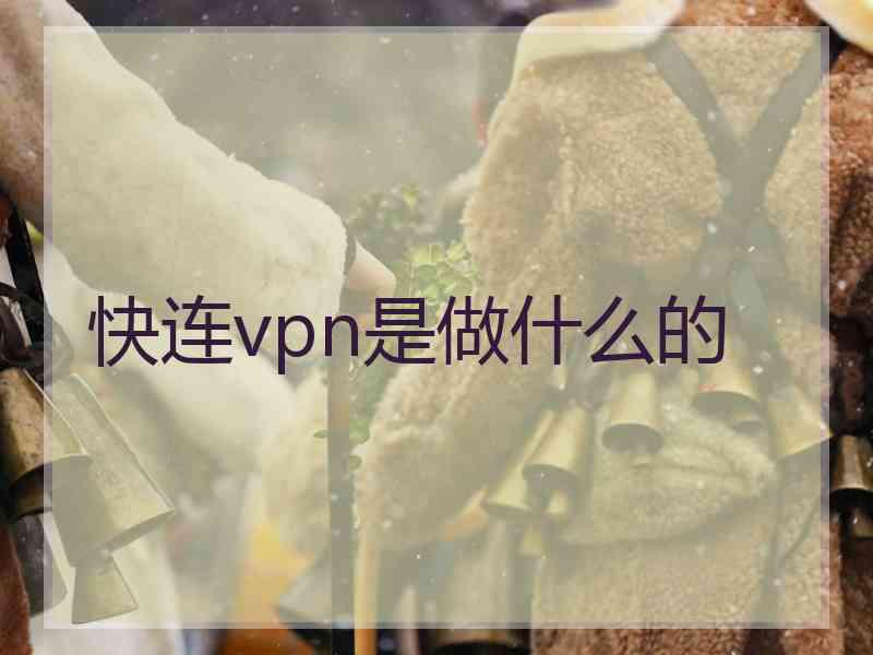 快连vpn是做什么的