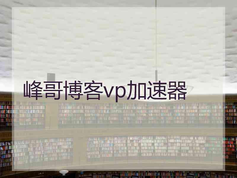 峰哥博客vp加速器