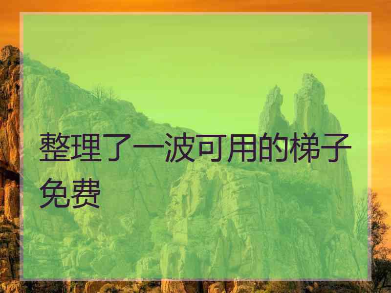 整理了一波可用的梯子免费