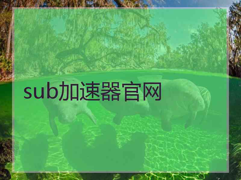 sub加速器官网