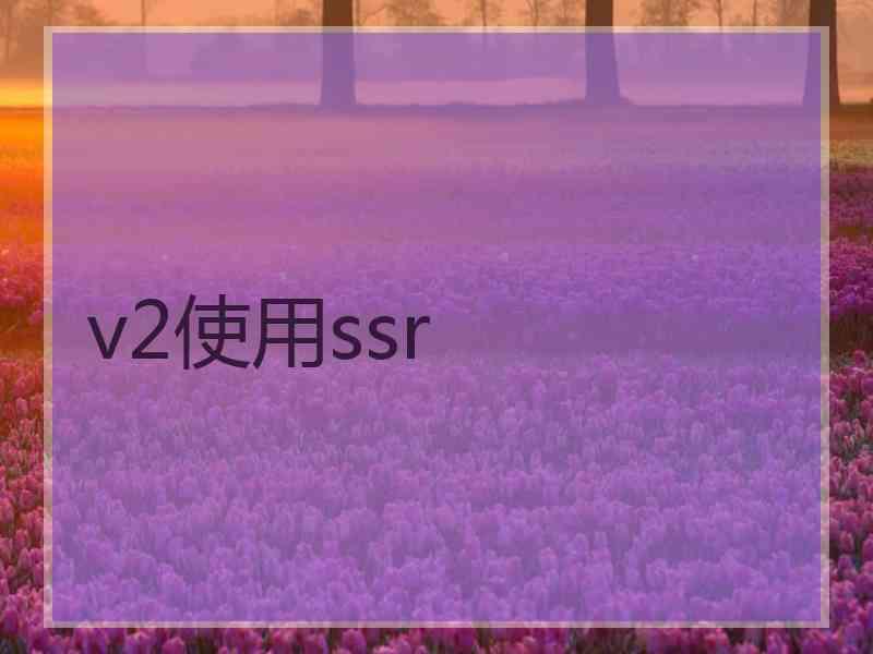 v2使用ssr