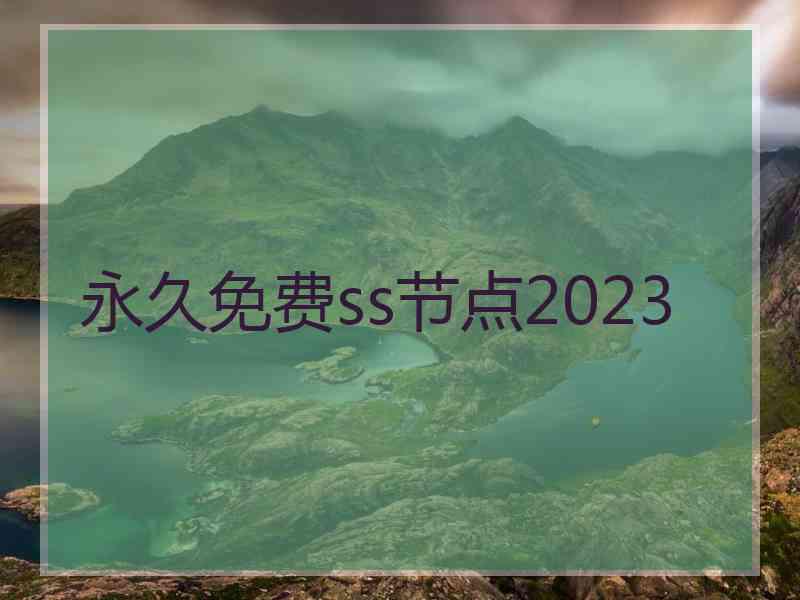 永久免费ss节点2023