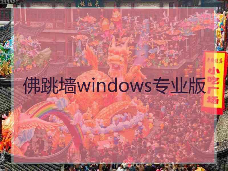 佛跳墙windows专业版