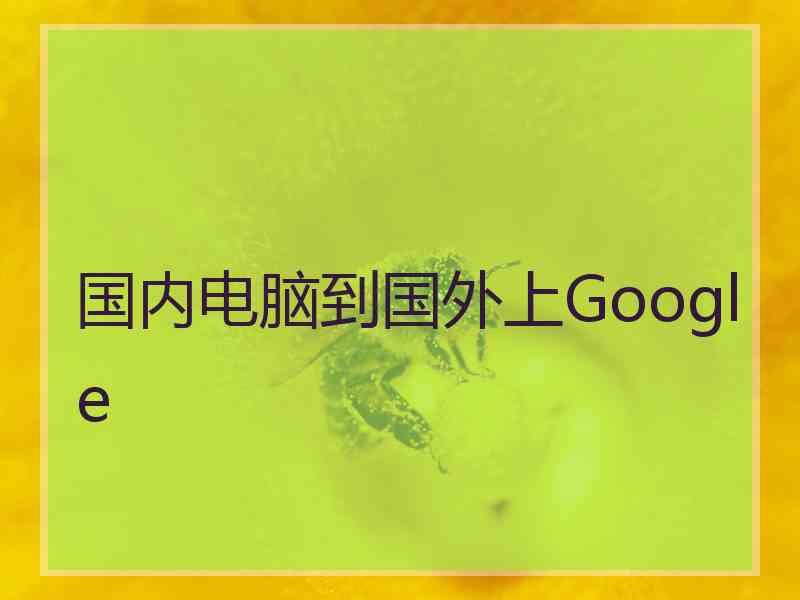 国内电脑到国外上Google