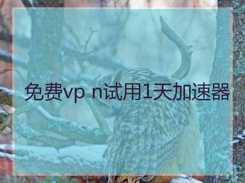 免费vp n试用1天加速器