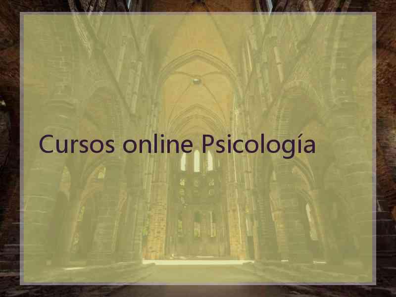 Cursos online Psicología